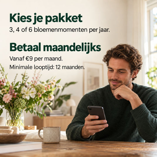 Bloemen abonnement maandbetaling